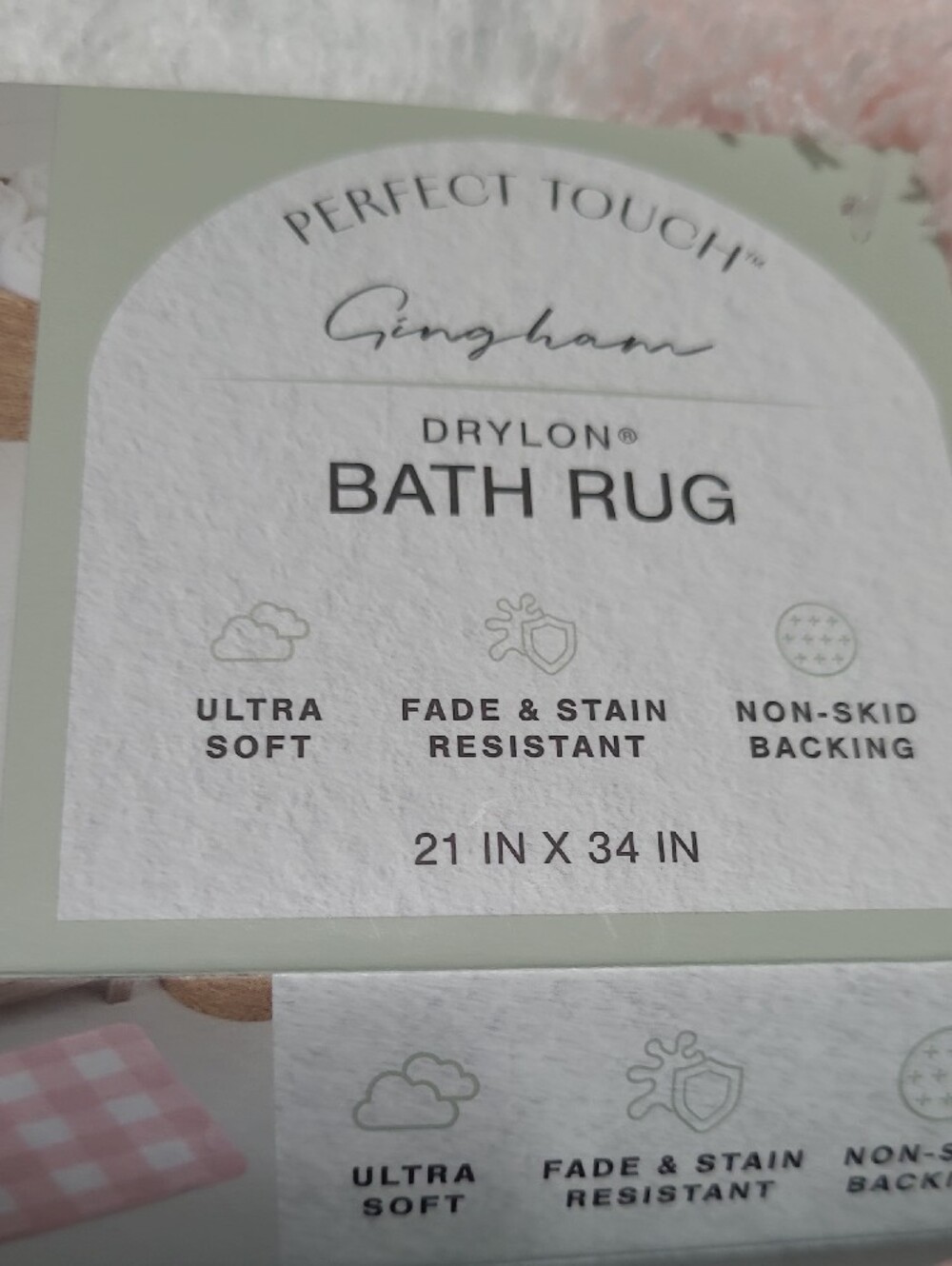 Gingham Buffalo Check Bath Rug - Picture 3 of 10